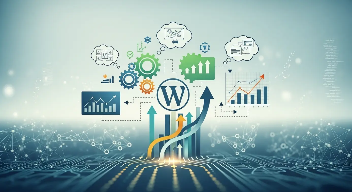 Illustration représentant la planification et le développement d'initiatives par la WordPress Foundation.