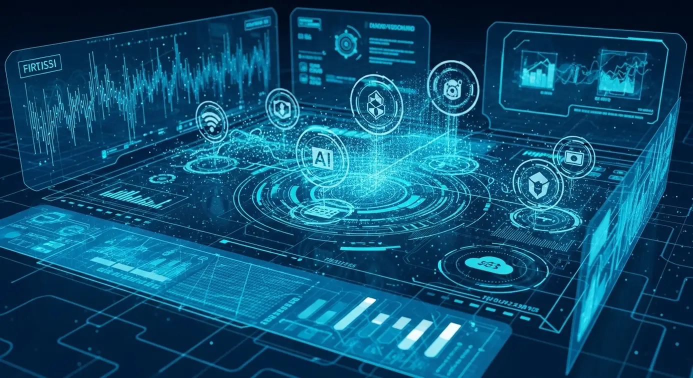 Une représentation graphique de technologies interconnectées illustrant des fonctionnalités avancées et des intégrations futures avec des éléments numériques modernes.